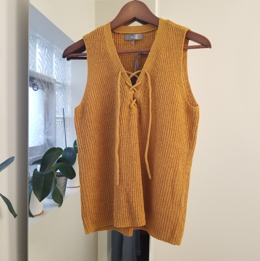 Marled knit tank